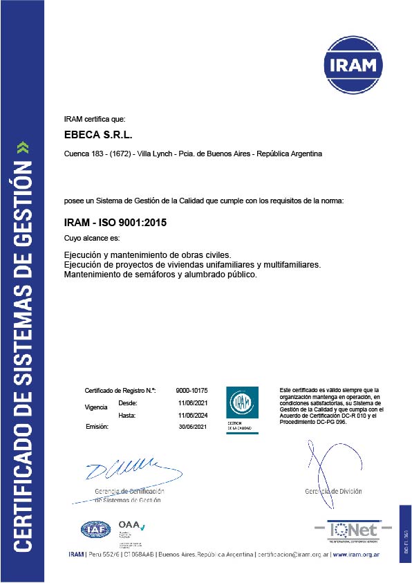 Certificación Normas ISO 9001 